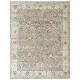 Gray, Beige 8'9''x11'11'' Oushak Transitional Hand Knotted Wool Oriental Area Rug