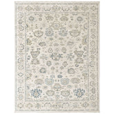 Ivory 8'10''x11'11'' Oushak Transitional Hand Knotted Wool Oriental Area Rug