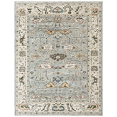 Slate 7'9''x9'11'' Oushak Transitional Hand Knotted Wool Oriental Area Rug