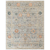 Slate 8'1''x9'9'' Oushak Transitional Hand Knotted Wool Oriental Area Rug