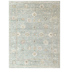 Celedon, Ivory 8'9''x11'9'' Oushak Transitional Hand Knotted Wool Oriental Area Rug