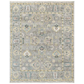 Gray 7'9''x9'9'' Oushak Transitional Hand Knotted Wool Oriental Area Rug