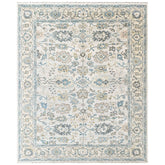 Beige, Slate 9x11'9'' Oushak Transitional Hand Knotted Wool Oriental Area Rug