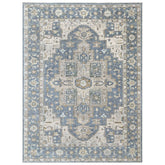 Blue, Beige 8'11''x12 Oushak Heriz Hand Knotted Wool Oriental Area Rug
