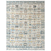Beige, Slate 9x11'10'' Oushak Transitional Hand Knotted Wool Oriental Area Rug