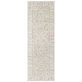 Tone on Tone Gray 2'7''x7'9'' Oushak Transitional Hand Knotted Wool Oriental Area Rug