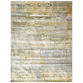 9x12 Beige, Gray, Gold Color Power Loom Oushak Wool Modern Oriental Rug