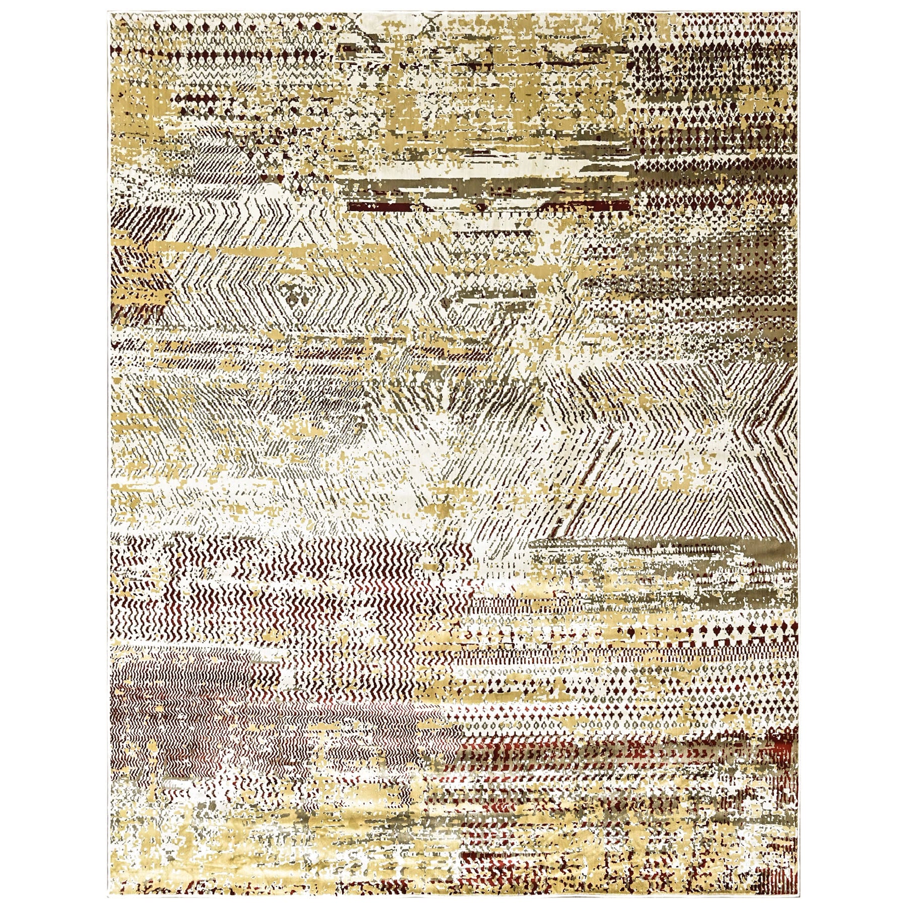 9x12 Beige, Brown, Gold Color Power Loom Oushak Wool Modern Oriental Rug