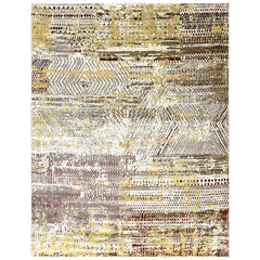 9x12 Beige, Brown, Gold Color Power Loom Oushak Wool Modern Oriental Rug