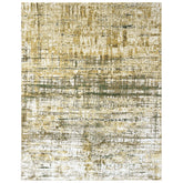 9x12 Beige, Gray, Gold Color Power Loom Oushak Wool Modern Oriental Rug
