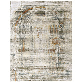 9x12 Gray, Beige, Burnt Orange Color Power Loom Oushak Wool Modern Oriental Rug