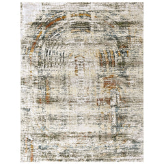 9x12 Gray, Beige, Burnt Orange Color Power Loom Oushak Wool Modern Oriental Rug