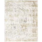 9x12 Ivory, Moss, Slate Color Power Loom Oushak Wool Modern Oriental Rug