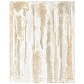 9x12 Ivory, Gray, Light Gold Color Power Loom Oushak Wool Modern Oriental Rug