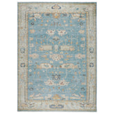 10x14 Aqua, Gray, Tan Color Hand Knotted Oushak Wool Transitional Oriental Rug