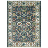 10x14 Blue, Slate, Ivory Color Hand Knotted Oushak Wool Arts and Crafts Oriental Rug