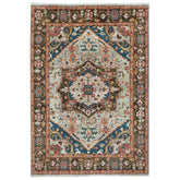 10x14 Gray, Rose, Green Color Hand Knotted Oushak Wool Oriental Rug