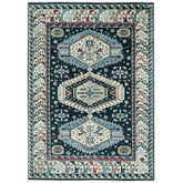 10x14 Dark Blue, Beige, Ivory Color Hand Knotted Oushak Wool Southwestern Oriental Rug
