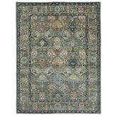 10x14 Gray, Blue, Beige Color Hand Knotted Oushak Wool Arts and Crafts Oriental Rug