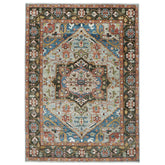 10x14 Gray, Green, Blue Color Hand Knotted Oushak Wool Oriental Rug