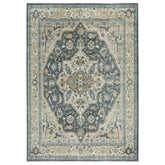 10x14 Slate, Blue, Beige Color Hand Knotted Oushak Wool Oriental Rug