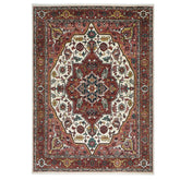 10x14 Rust, Ivory, Gold Color Hand Knotted Oushak Wool Oriental Rug