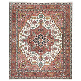 12x15 Rose, Ivory, Brown Color Hand Knotted Oushak Wool Oriental Rug