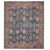 12x15 Navy, Burnt Orange, Beige Color Hand Knotted Oushak Wool Arts & Crafts Oriental Rug