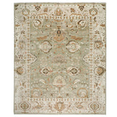 12x15 Sage, Green, Beige Color Hand Knotted Oushak Wool Arts & Crafts Oriental Rug