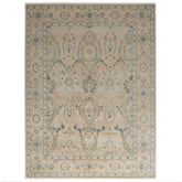 9x12 Peach, Gray, Slate Color Hand Knotted Oushak Wool Transitional Oriental Rug