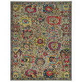 9x12 Moss, Coral, Orange Color Hand Knotted Oushak Wool Arts and Crafts Oriental Rug