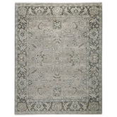 9x12 Gray, Taupe, Beige Color Hand Knotted Oushak Wool Transitional Oriental Rug
