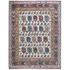 9x12 Gray, Ivory, Rose Color Hand Knotted Oushak Wool Traditional Oriental Rug