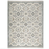 9x12 Beige, Ivory, Gray Color Hand Knotted Oushak Wool Transitional Oriental Rug