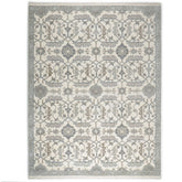 9x12 Beige, Ivory, Gray Color Hand Knotted Oushak Wool Transitional Oriental Rug