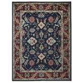9x12 Blue, Burnt Orange, Rose Color Hand Knotted Oushak Wool Transitional Oriental Rug
