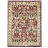9x12 Rust, Lime, Ivory Color Hand Knotted Oushak Wool Arts and Crafts Oriental Rug