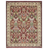 9x12 Rust, Lime, Ivory Color Hand Knotted Oushak Wool Arts and Crafts Oriental Rug