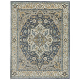 9x12 Blue, Gray, Beige Color Hand Knotted Oushak Wool Oriental Rug