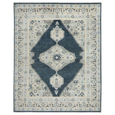 9x12 Gray, Blue, Taupe Color Hand Knotted Oushak Wool Oriental Rug