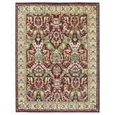 9x12 Rust, Lime, Ivory Color Hand Knotted Oushak Wool Transitional Oriental Rug