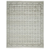 9x12 Gray, Beige, Multi Color Hand Knotted Oushak Wool Transitional Oriental Rug