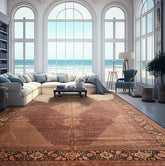 12x18 Black, Rust, Rose Color Hand Knotted Sino Persian Wool & Silk Traditional Oriental Rug