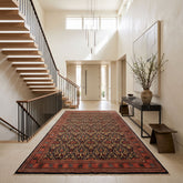 12x15 Mid Night Blue, Rose, Ivory Color Hand Knotted Indo Persian Wool Traditional Oriental Rug