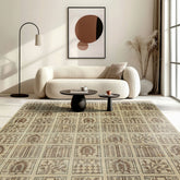 7x11 Gray, Moss, Chocolate Color Hand Knotted Distress Wool Transitional Oriental Rug