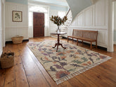 Multi Size Beige Sage Peach Color Hand Woven Kilim Jute Traditional Oriental Rug