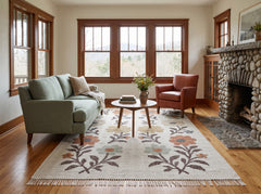 Multi Size Ivory Brown Orange Color Hand Woven Kilim Jute Traditional Oriental Rug