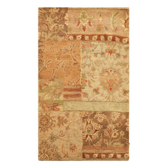 3x5 Beige, Rust, Brown Color Hand Tufted Wool Transitional Oriental Rug