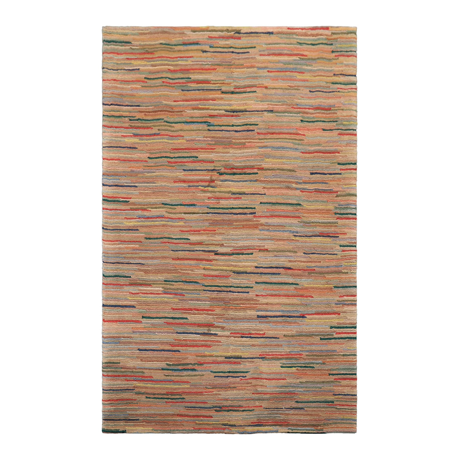 4x6 Rose, Multi, Color Hand Knotted Tibetan Wool Modern & Contemporary Oriental Rug
