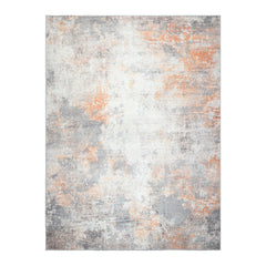 9x12 Gray, Ivory, Peach Color Machine Made Polyproplene Modern Oriental Rug